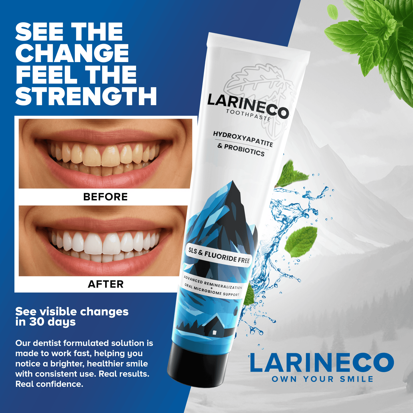 Larineco™️ - Remineralizing Toothpaste (No Fluoride or SLS ingredients)