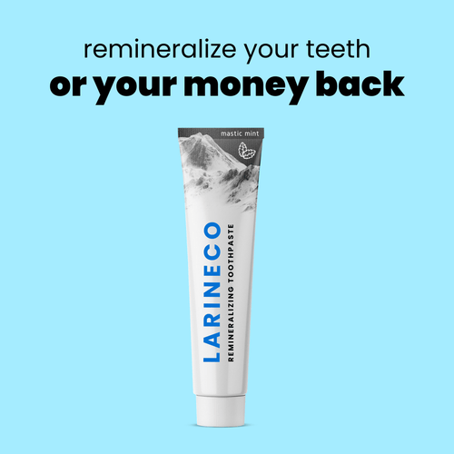 Larineco remineralizing toothpaste with money-back guarantee