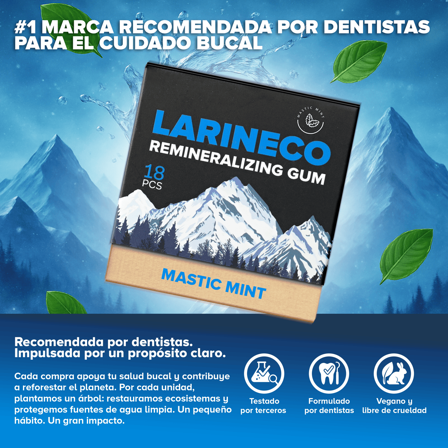 Larineco Mastic Mint Remineralizing Gum - Spanish