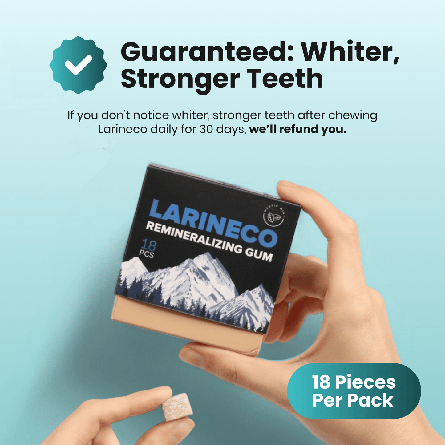 Larineco remineralizing gum for whiter teeth - Variation 3