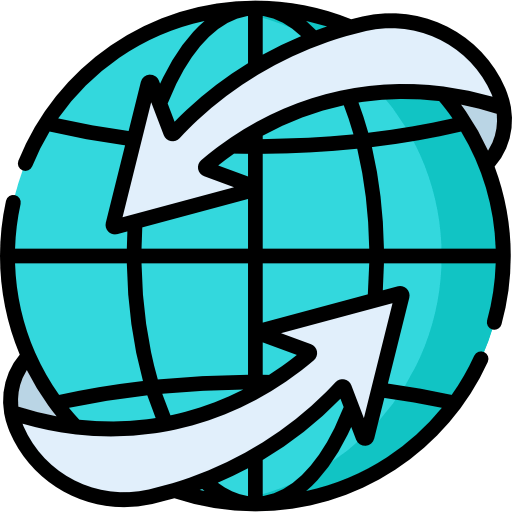 globe with arrows